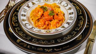 Fettuccine con gamberi