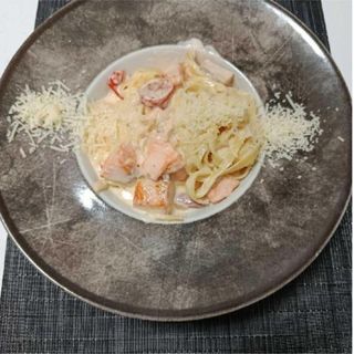 Fettuccini s lososom