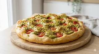 Focaccia al pistachio