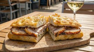 Focaccia con porchetta