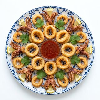 Friture Crevette Et Calamar