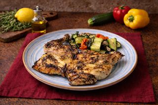 Galletto alla diavola con verdure