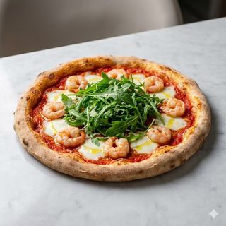Gamberetti e rucola