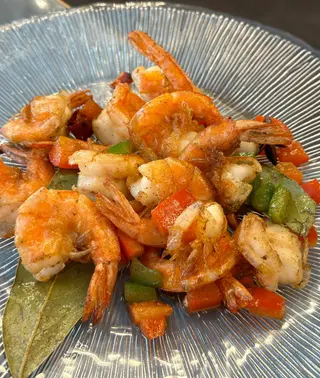 Gamberi con sale e pepe