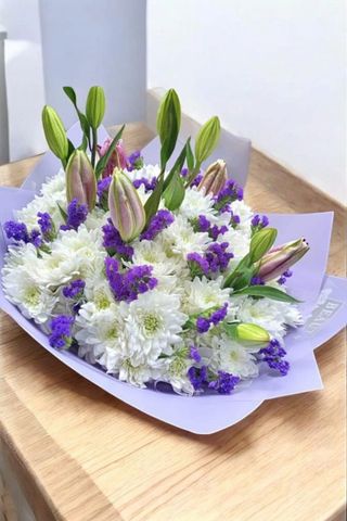 Lavish White And Purple