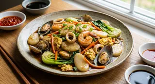 Gnocchi coreani ai frutti di mare