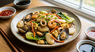 Gnocchi coreani ai frutti di mare