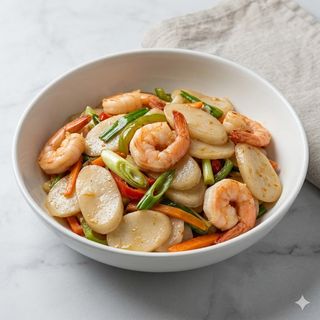 Gnocchi di riso con gamberi