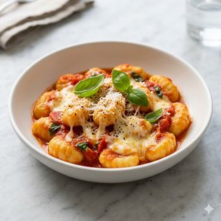 Gnocchi pomodori e mozzarella