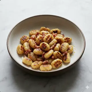 Gnocchi saltati con pancetta