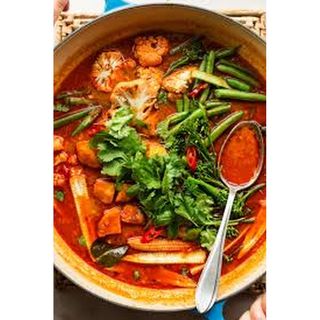 Green / red curry veg