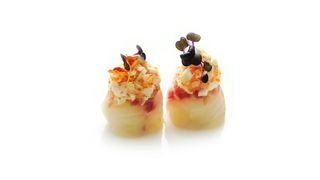 GUNKAN BRANZINO E GAMBERI COTTO