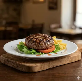 Hamburger al piatto