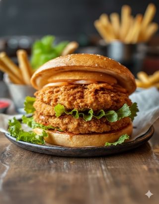 Hrskavi pileći burger 350 g