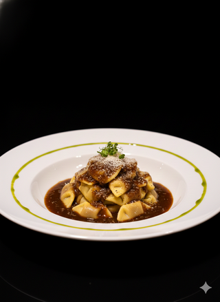 Il plin della tradizione piemontese al sugo d’arrosto