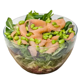 Insalata salmone e edamame