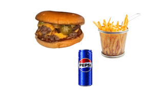 Jalapeno Smash burger + Pomfrit + Pepsi