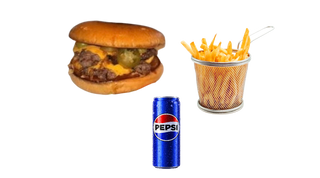 Jalapeno Smash burger + Pomfrit + Pepsi