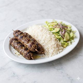 Kofta riso e insalata