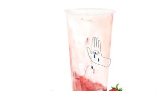 Latte al fragola tapioca 