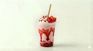 Latte con fragola