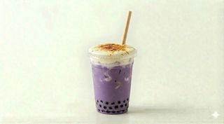 Latte con taro, tapioca e crema cheese