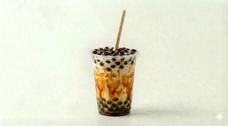 Latte con zucchero di canna e tapioca