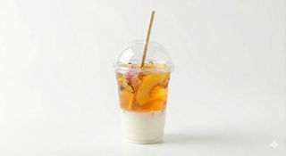 Latte fresco & tè oolong alla pesca bianca