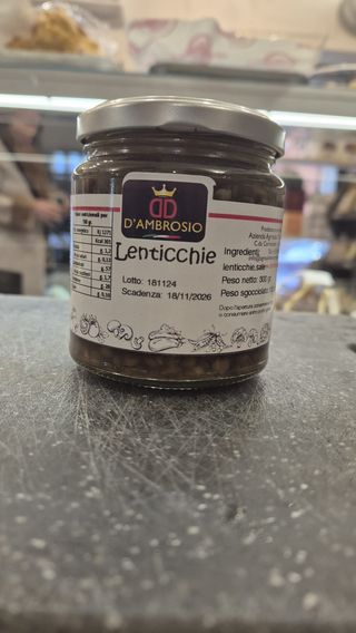 Lenticchie cotte in barattolo da 300 g Molisane