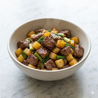 Manzo saltato con patate