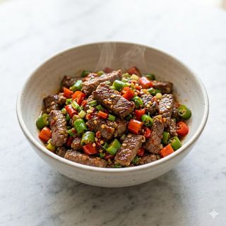 Manzo saltato con peperoncino