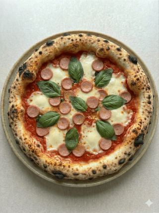 Margherita con wurstel