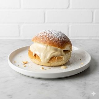 Maritozzo ripieno con Nutella bianca