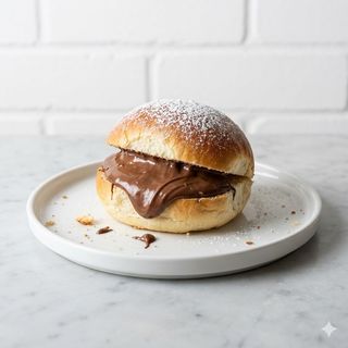 Maritozzo ripieno con Nutella nocciola