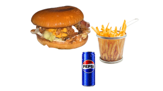 Marqet Burger + Pomfrit + Pepsi