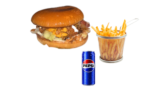 Marqet Burger + Pomfrit + Pepsi
