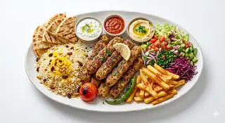 Maxi seekh kebab plater