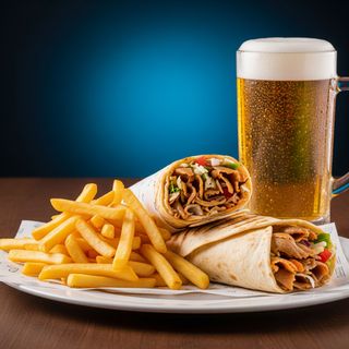 Menu piadina kebab e Peroni