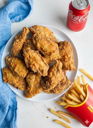 Menù alette di pollo 6 pezzi