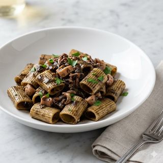 Mezzi paccheri al ragù di seppia
