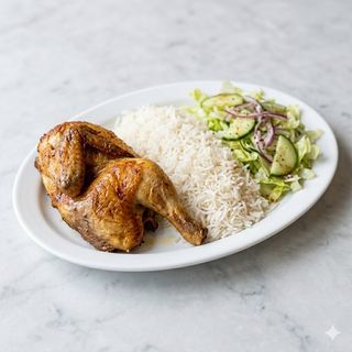 ½ Pollo riso e insalata