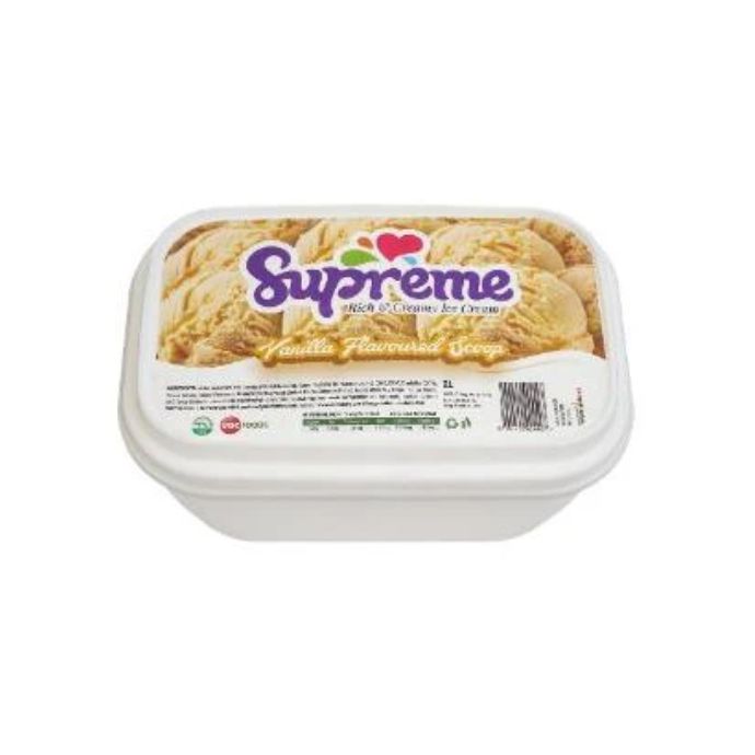 Supreme Ice Cream Bulk Vanilla /Straw 2L