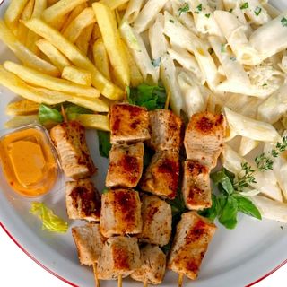Plat Brochettes Poulet Sauce Blanche