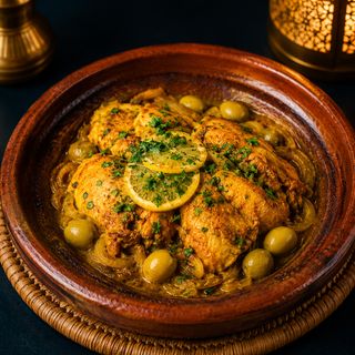 Tajine De Poulet Au Citron Confit