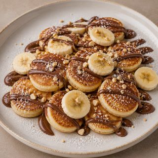 Mini Pancakes Nutella Banane