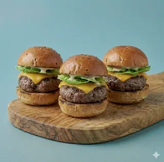 Mini burger manzo e salsa cheddar