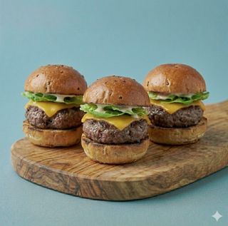 Mini burger manzo e salsa cheddar