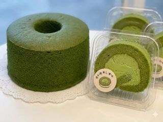 Monopporzione di roll cake matcha