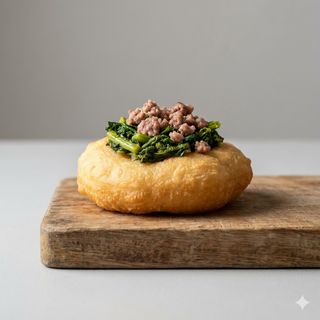 Montanara friarielli e salsiccia