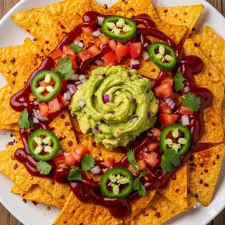 Nachos con cheddar e peperoncini messicani piccanti